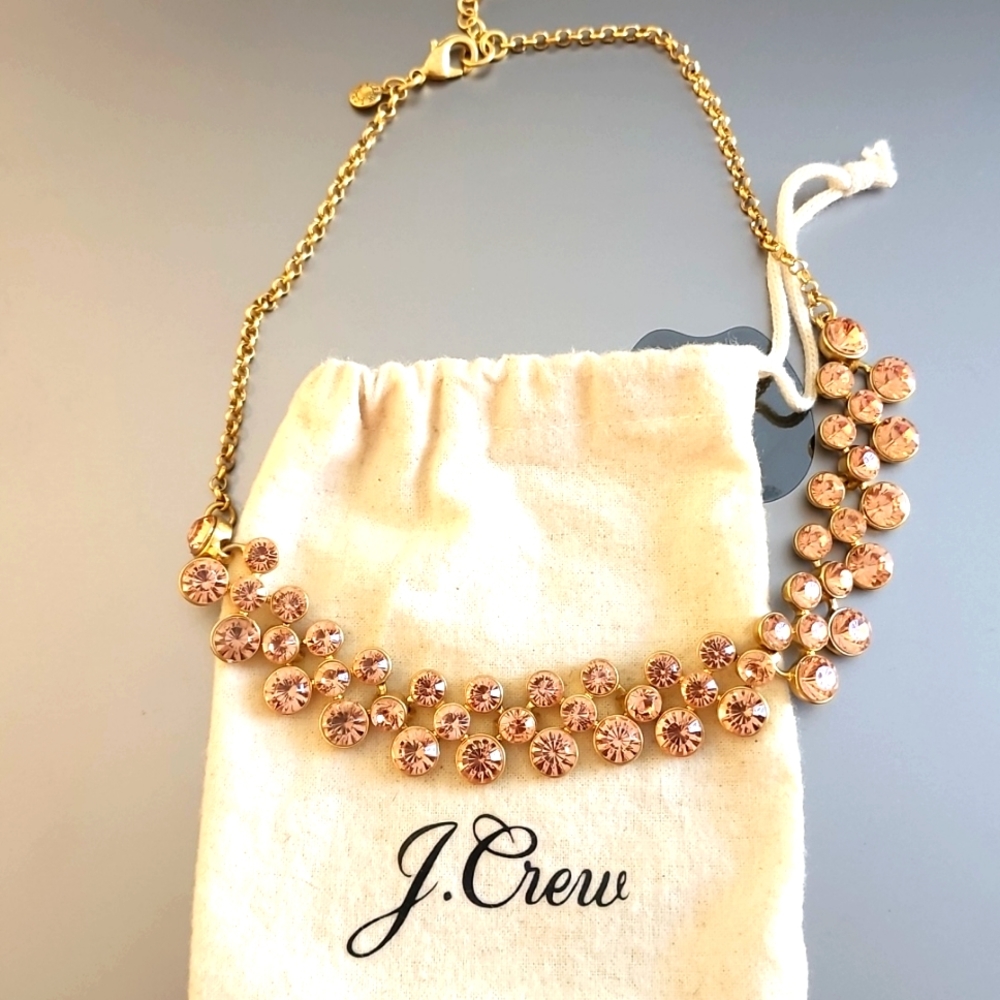 J. Crew Topaz Crystal Necklace Statement Jewelry - Picture 1 of 6